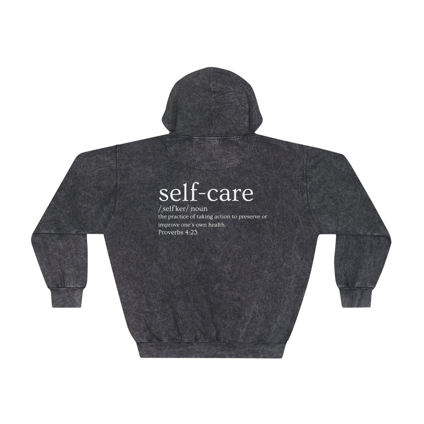 3e Hum3le Unisex Mineral Wash Hoodie - Self-Care Design