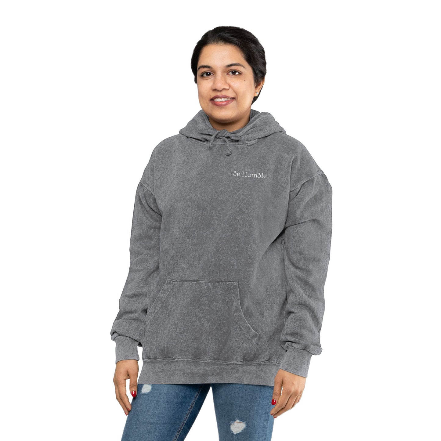 3e Hum3le Unisex Mineral Wash Hoodie - Self-Care Design